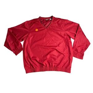 IZOD Golf Xtreme Function Pullover Windbreaker UPF 50 Sun Control Real Red L